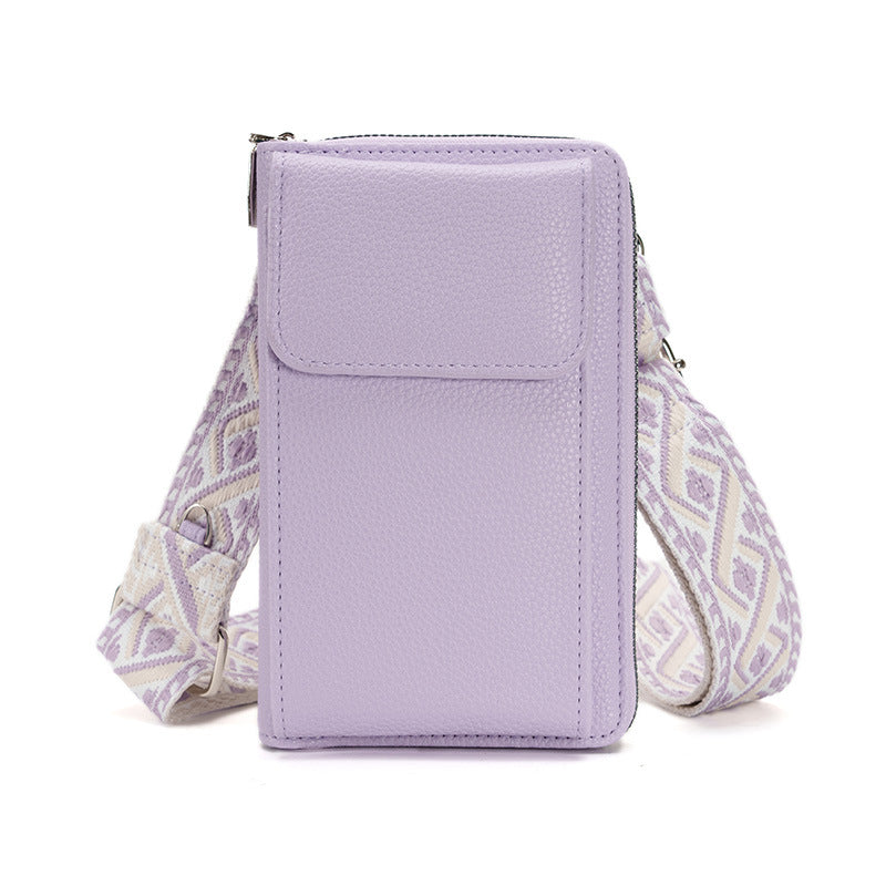 Compact Crossbody Phone Bag - Stylish PU Leather Messenger Purse