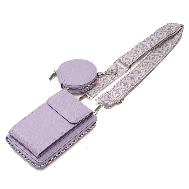 Compact Crossbody Phone Bag - Stylish PU Leather Messenger Purse