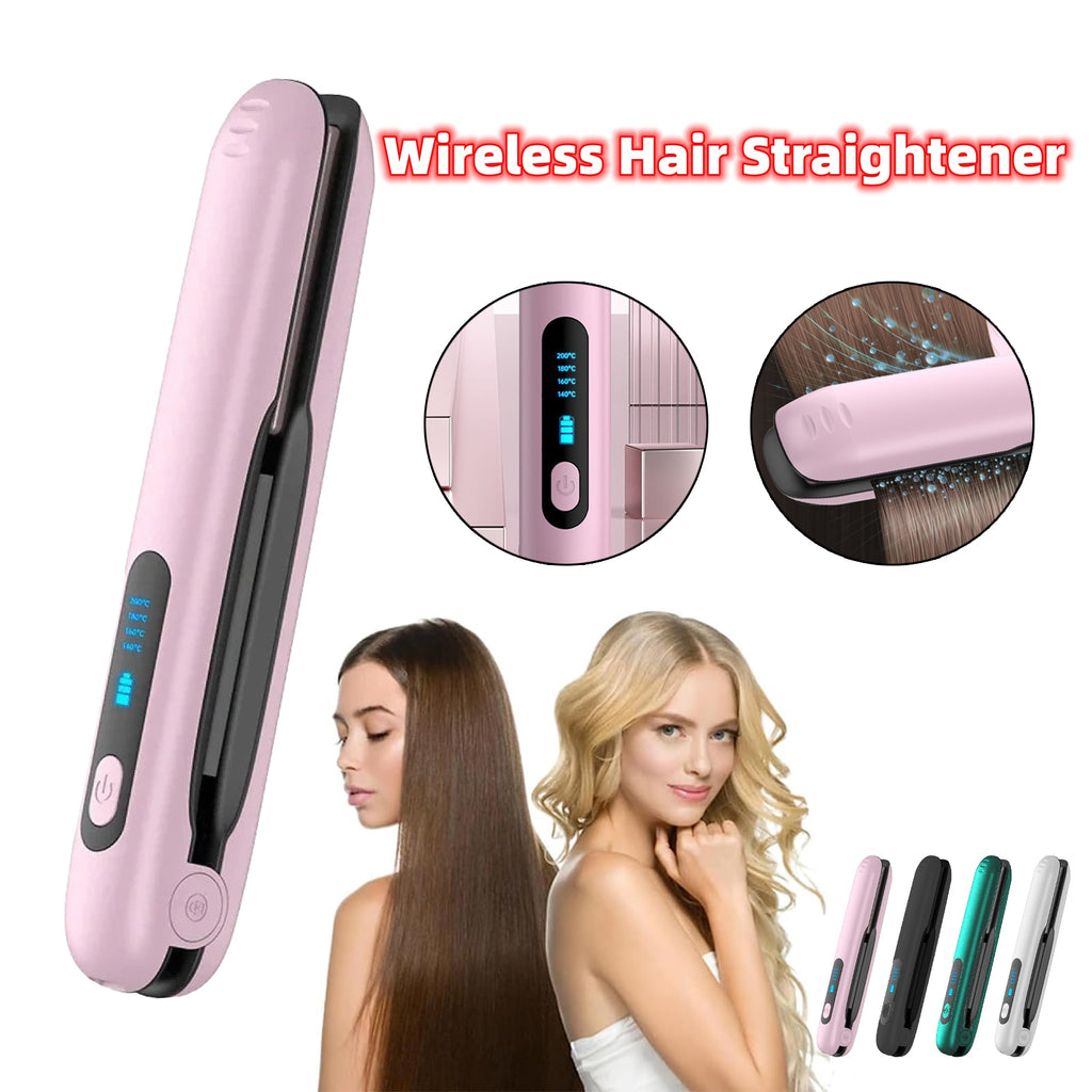 Wireless 2-in-1 Hair Straightener & Curler - Cordless Styling Iron