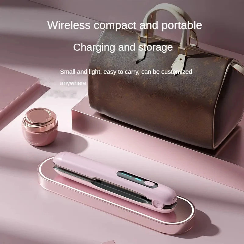 Wireless 2-in-1 Hair Straightener & Curler - Cordless Styling Iron