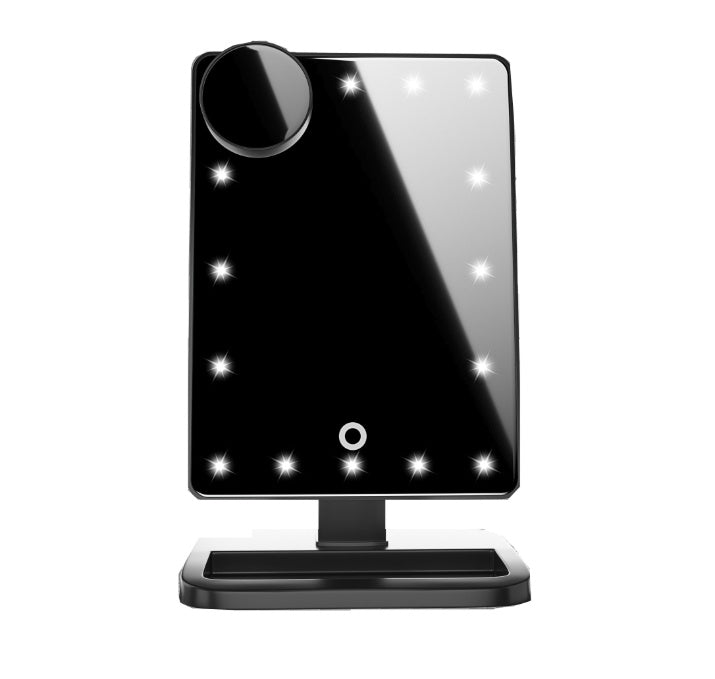 LED Makeup Mirror with Bluetooth Speaker - 20 Lights & 10X Magnification