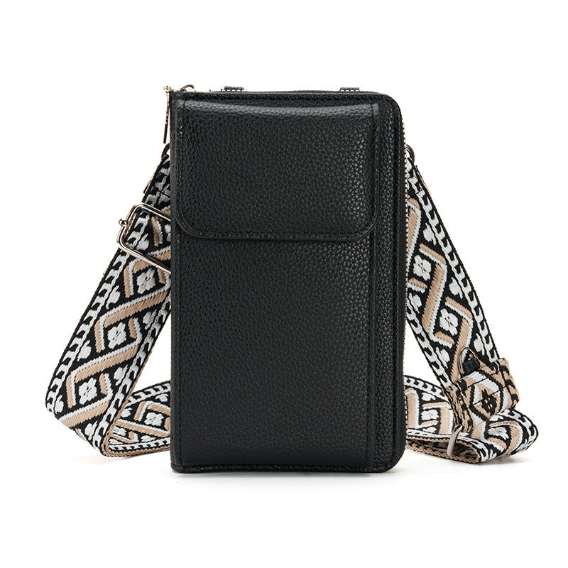 Compact Crossbody Phone Bag - Stylish PU Leather Messenger Purse