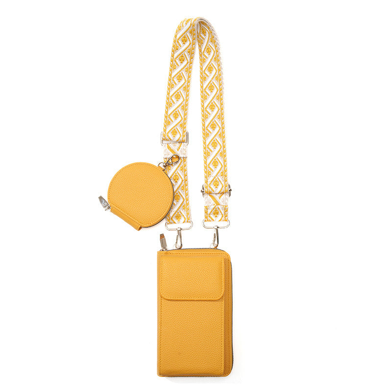 Compact Crossbody Phone Bag - Stylish PU Leather Messenger Purse