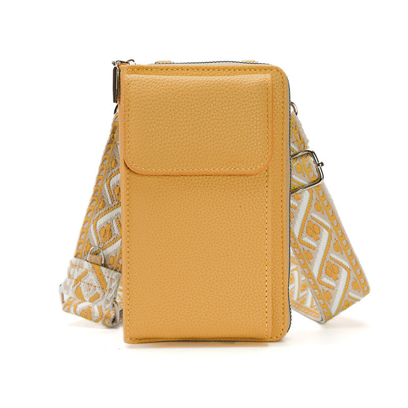 Compact Crossbody Phone Bag - Stylish PU Leather Messenger Purse
