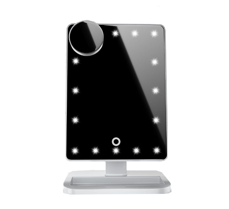 LED Makeup Mirror with Bluetooth Speaker - 20 Lights & 10X Magnification