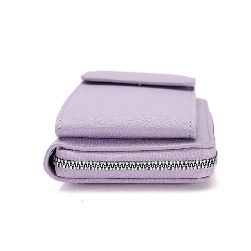 Compact Crossbody Phone Bag - Stylish PU Leather Messenger Purse