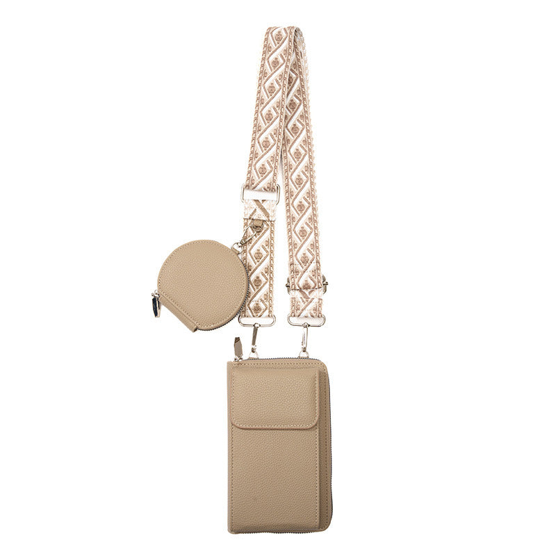 Compact Crossbody Phone Bag - Stylish PU Leather Messenger Purse