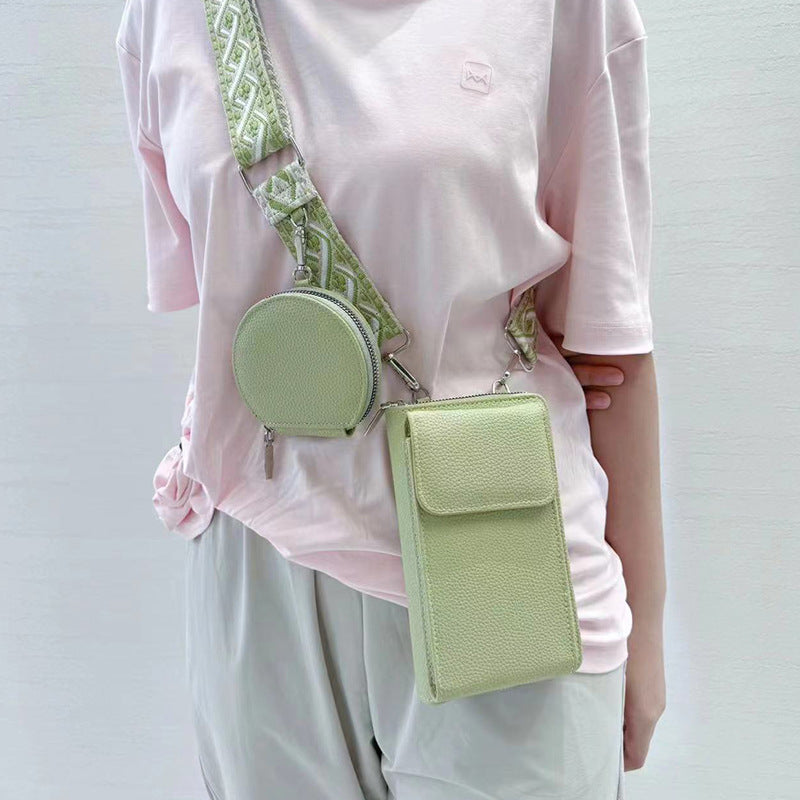 Compact Crossbody Phone Bag - Stylish PU Leather Messenger Purse