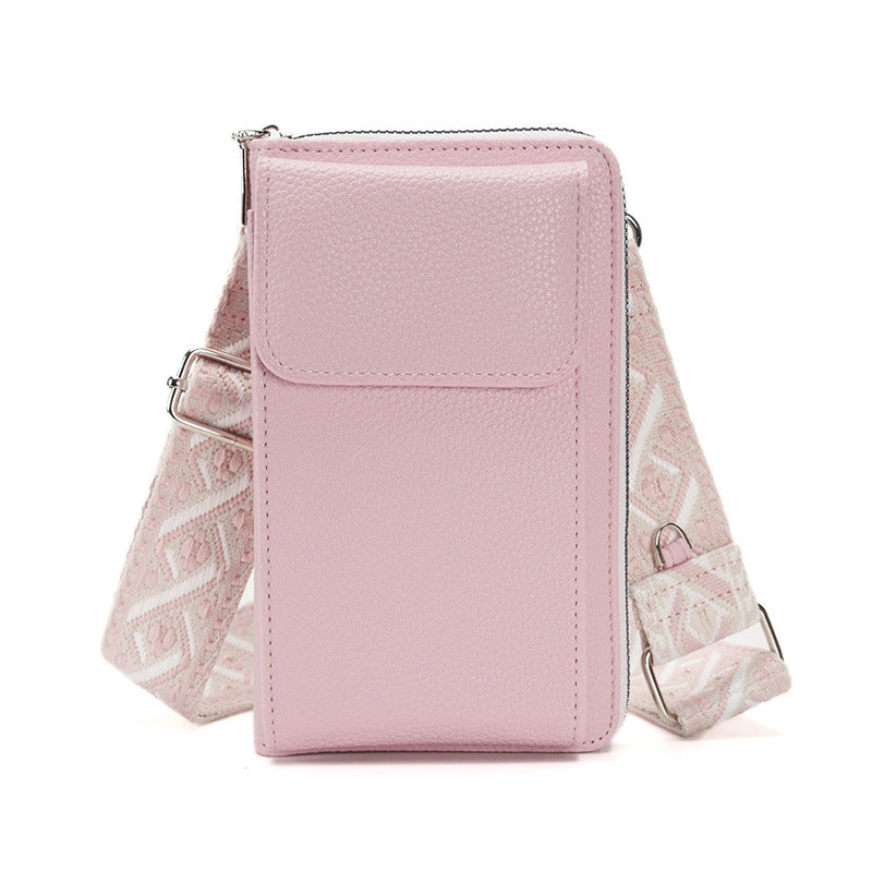 Compact Crossbody Phone Bag - Stylish PU Leather Messenger Purse