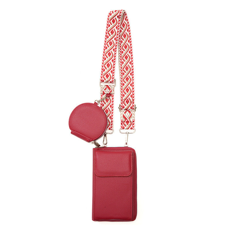 Compact Crossbody Phone Bag - Stylish PU Leather Messenger Purse