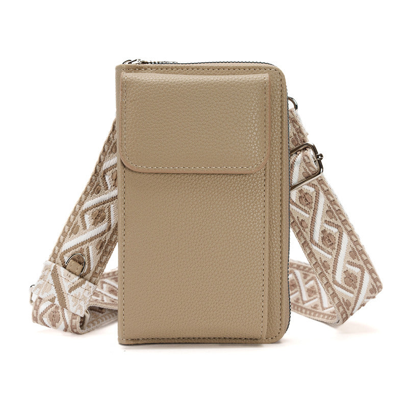 Compact Crossbody Phone Bag - Stylish PU Leather Messenger Purse