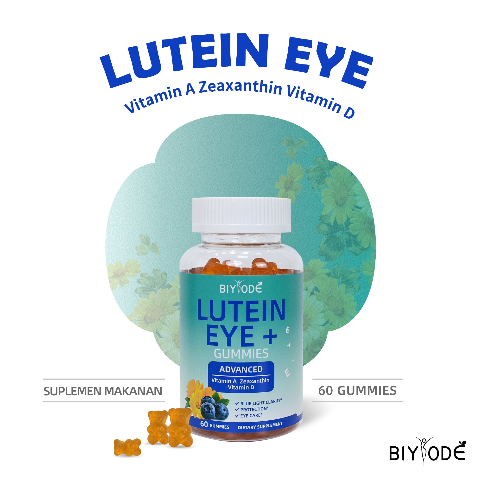 Lutein Eye Health Gummies - Vision Support with Marigold Extract