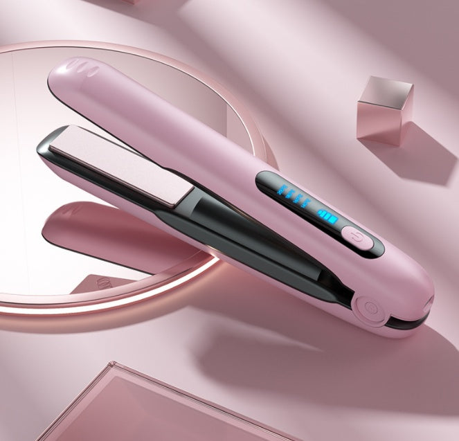 Wireless 2-in-1 Hair Straightener & Curler - Cordless Styling Iron
