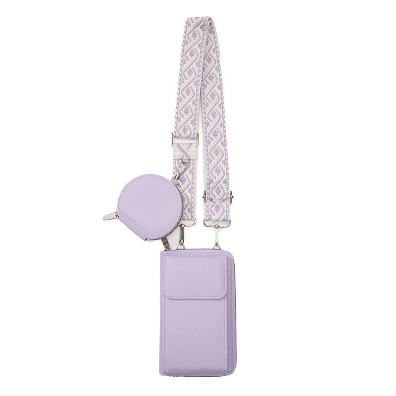 Compact Crossbody Phone Bag - Stylish PU Leather Messenger Purse