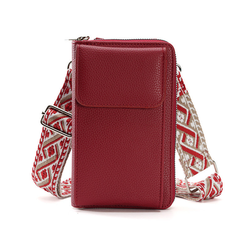 Compact Crossbody Phone Bag - Stylish PU Leather Messenger Purse