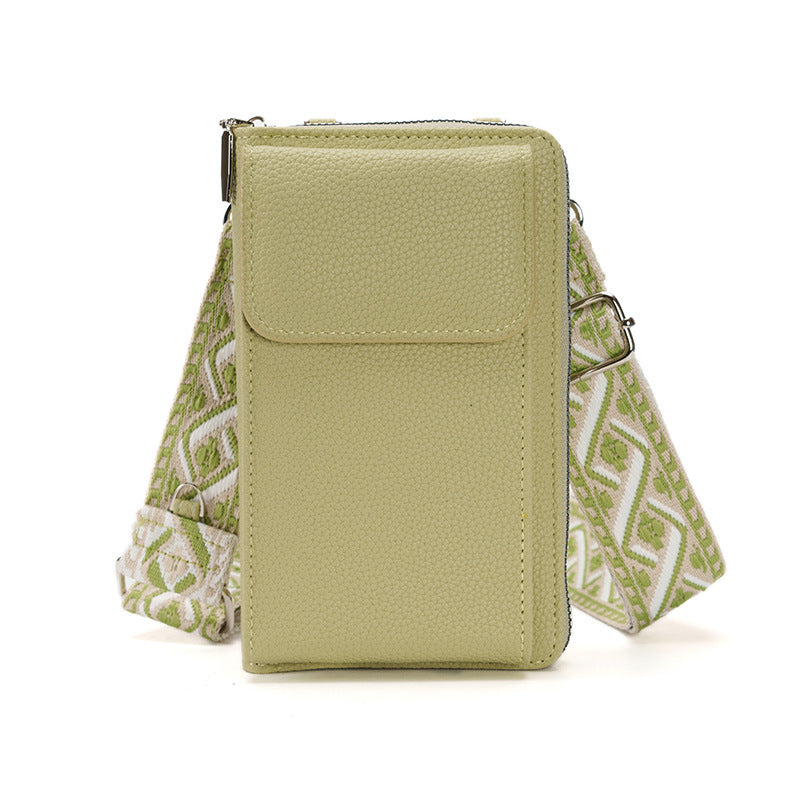 Compact Crossbody Phone Bag - Stylish PU Leather Messenger Purse