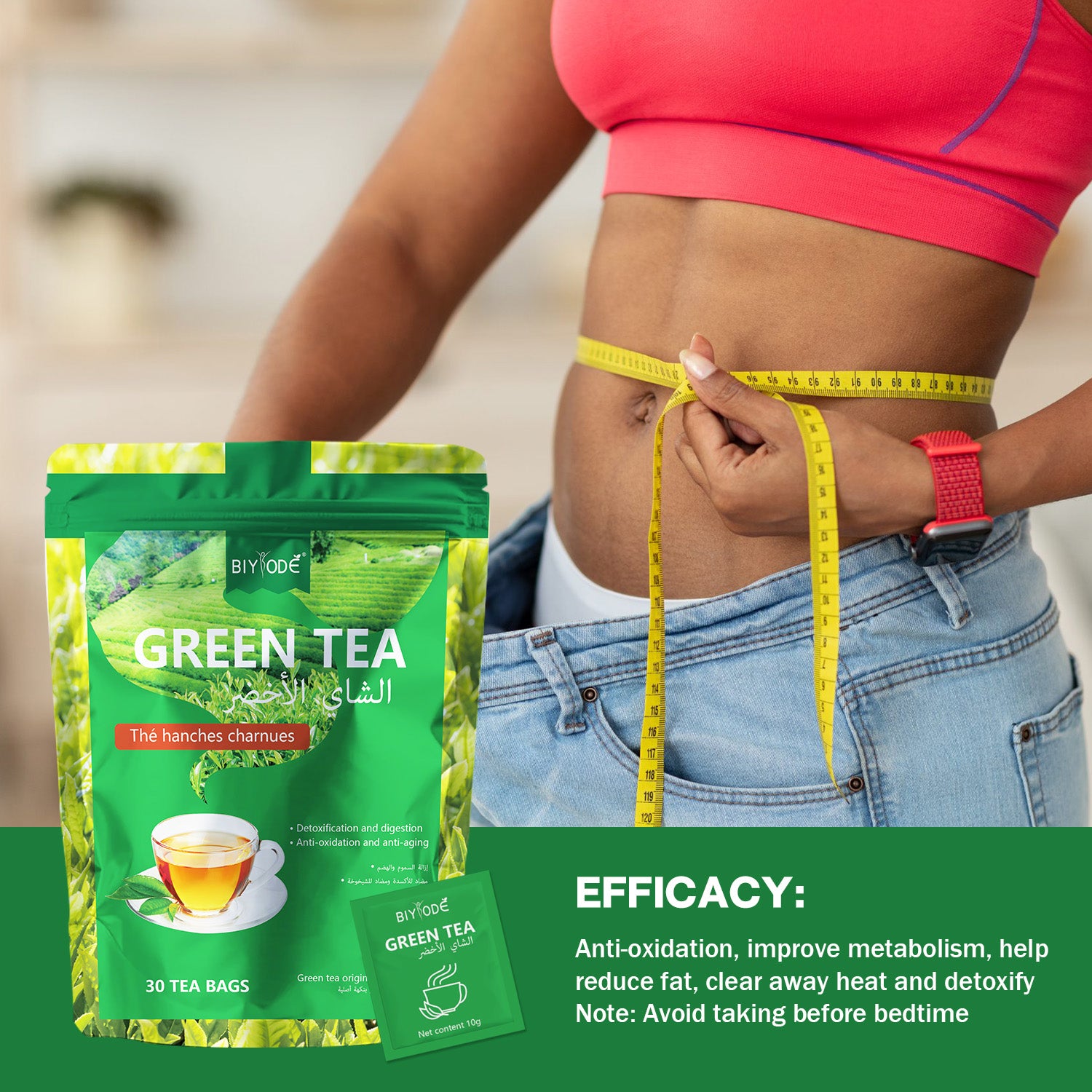 Premium Green Tea Wellness Blend - Herbal Health Supplement